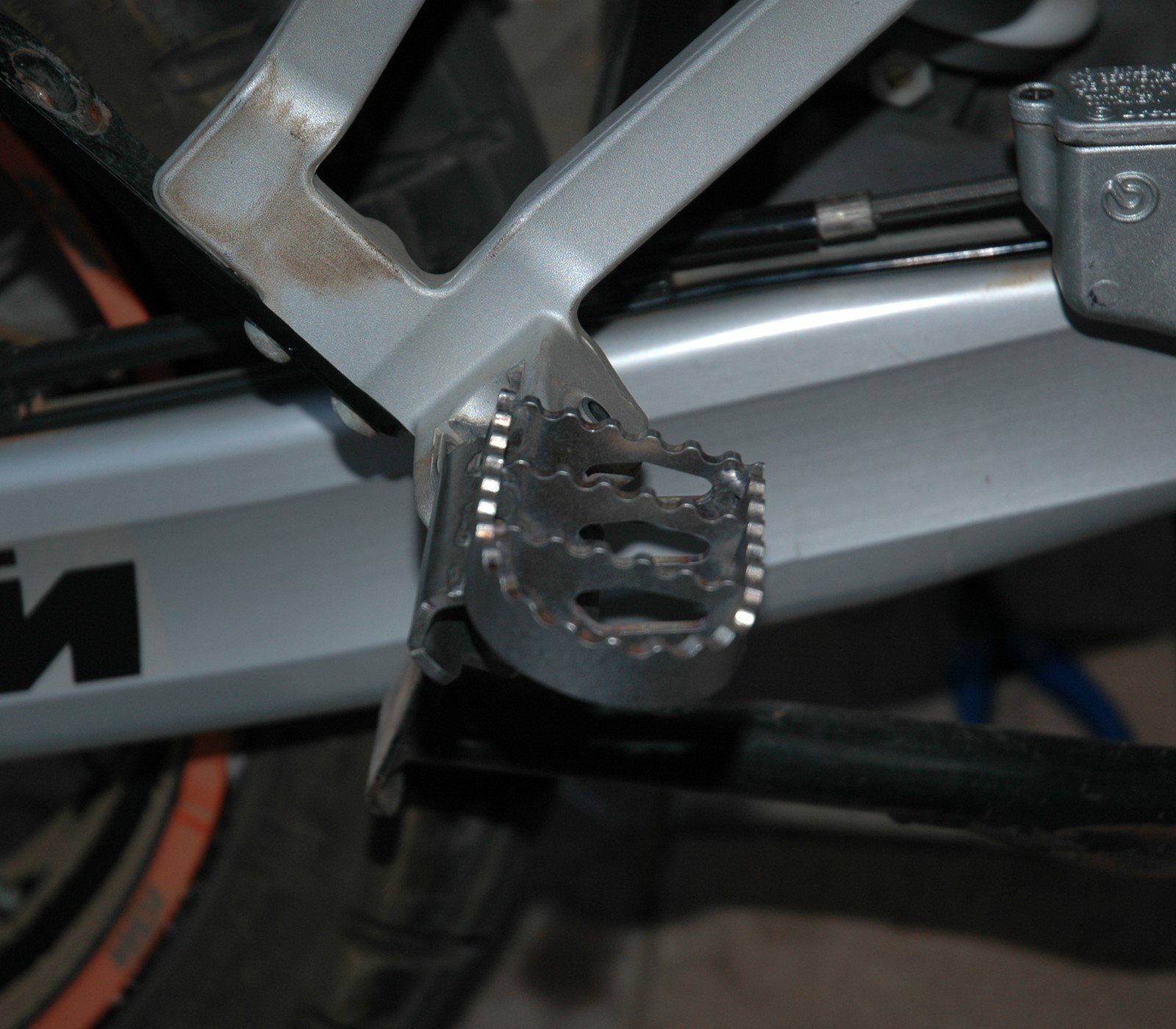 A080100 - KTM Pillion Wide Foot Peg - Stainless